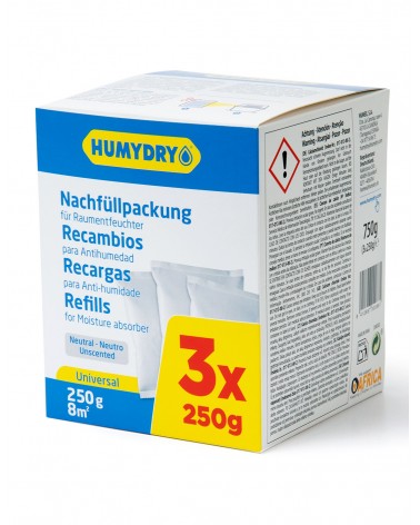 Humydry Recambios Antihumedad 3x250g